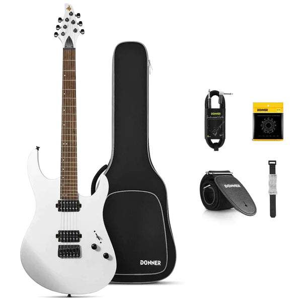 Donner DMT-100W Electric Guitar - Matte White