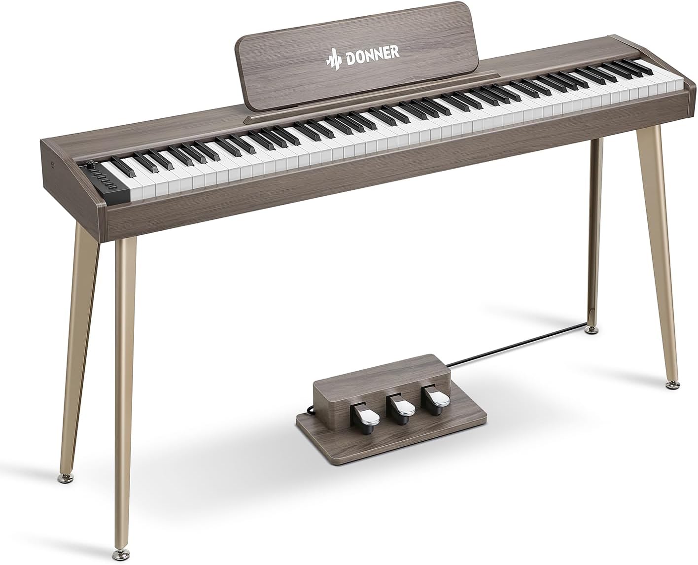 Donner DDP-60 88 Key Digital Piano - Classic Gray Wood Grain