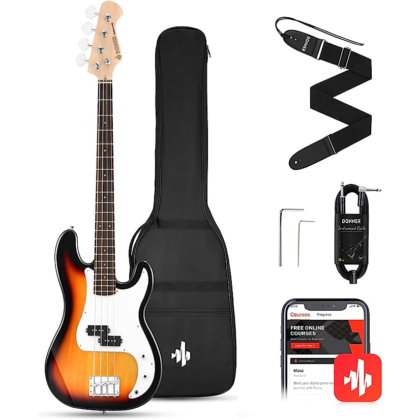 Donner DPB-510S Electric Bass - Sunburst