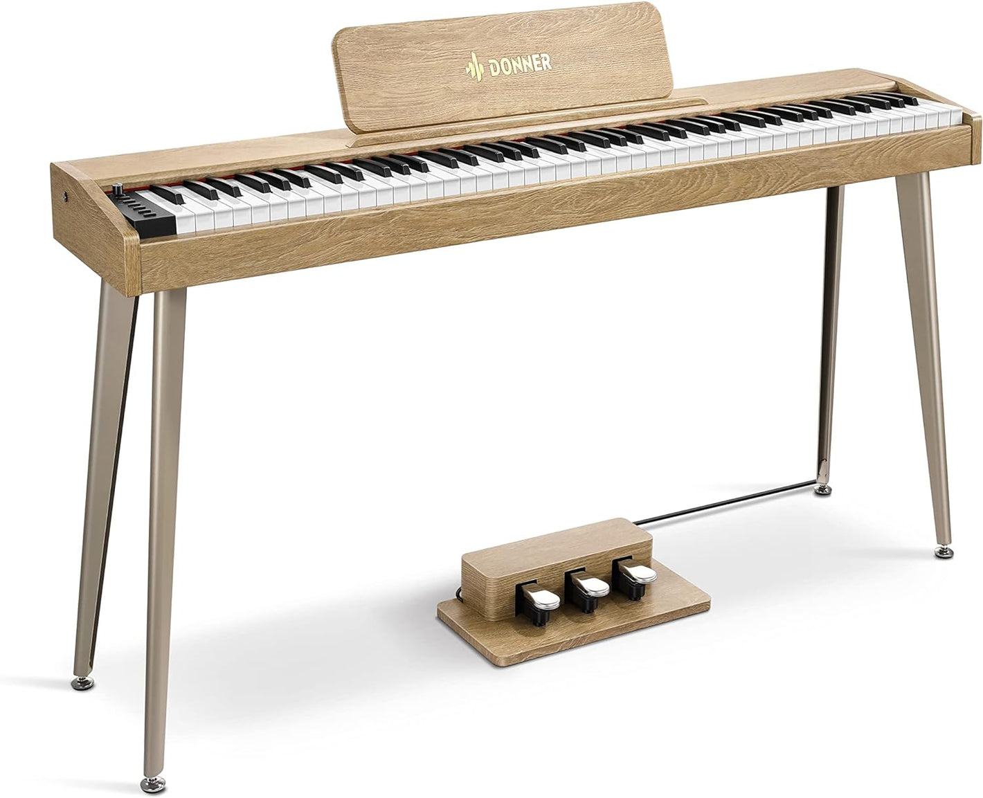 Donner DDP-60 88 Key Digital Piano - Light Oak Wood Grain