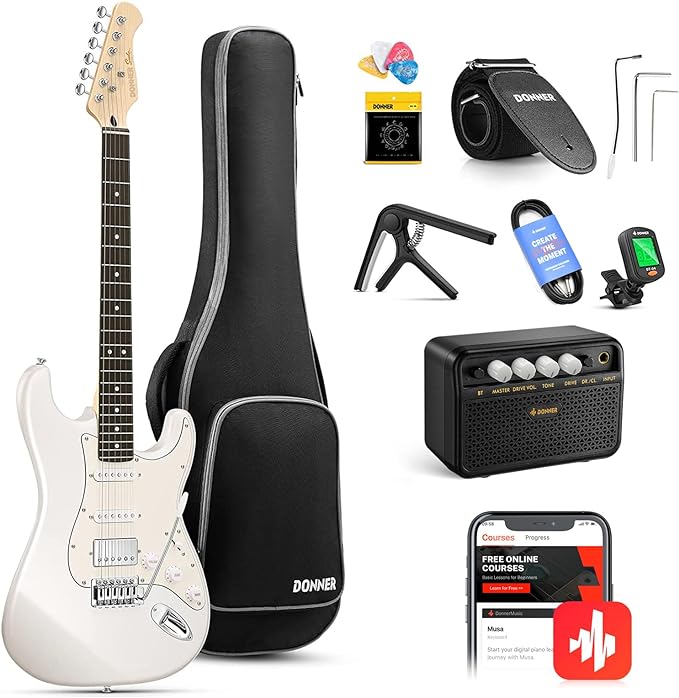 Donner DST-152W Electric Guitar - White