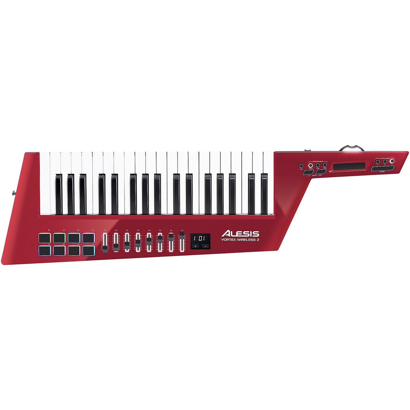 Alesis VORTEX WIRELESS 2 Wireless USB/MIDI Keytar Controller - Red