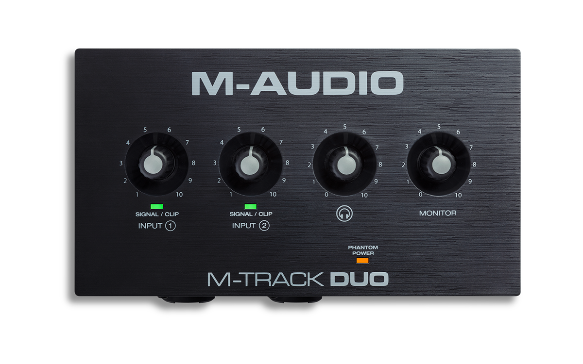 M-Audio M-Track Duo 48-KHz, 2-channel USB Audio Interface with 2 Combo Inputs with Crystal Preamps, and Phantom Power