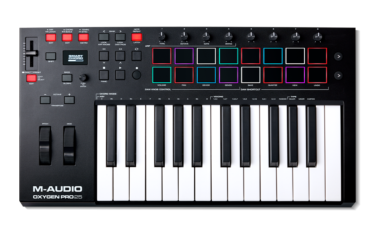 M-Audio Oxygen Pro 25 - Powerful, 25-key USB powered MIDI controller with Smart Controls and Auto-mapping
