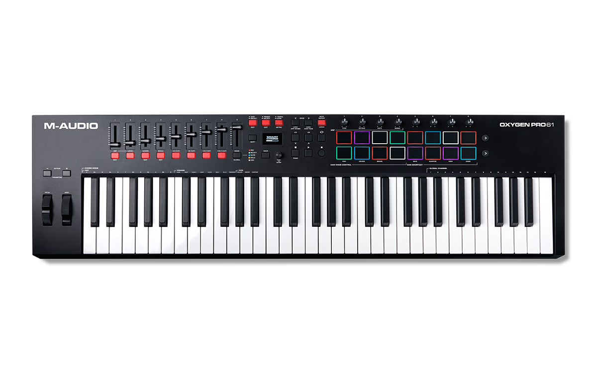 M-Audio Oxygen Pro 61 Powerful, 61-key USB powered MIDI controller with Smart Controls and Auto-mapping