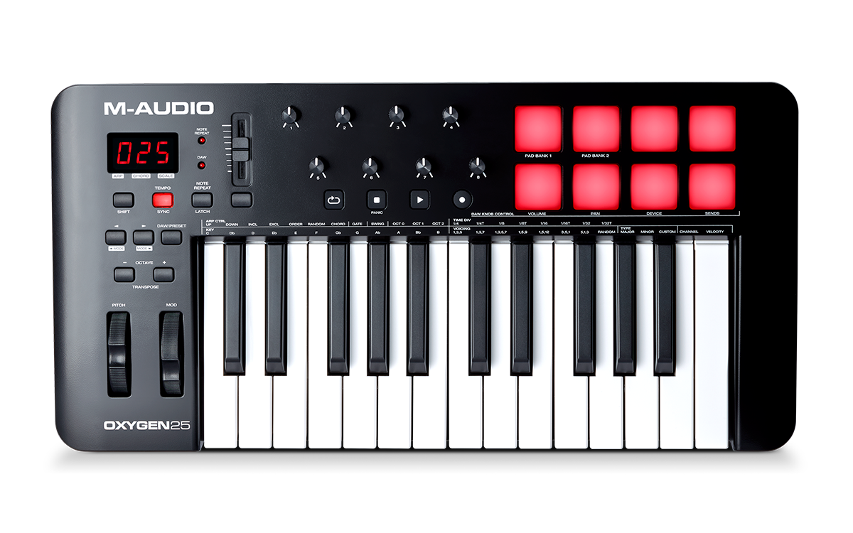 M-AUDIO OXYGEN 25 MKV 25-keys USB MIDI Controller with Smart Controls and Auto-Mapping