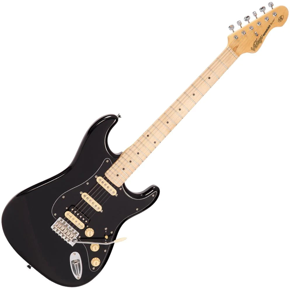 Electric Guitar Vintage V6H Reissued ~ Boulevard Black V6HMBB