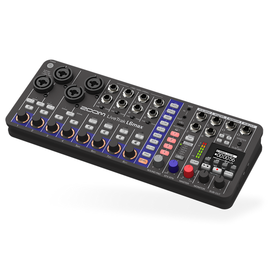 Zoom L6max LiveTrak   12-Channel Digital Mixer & Recorder untuk Music, Streaming, & Podcast