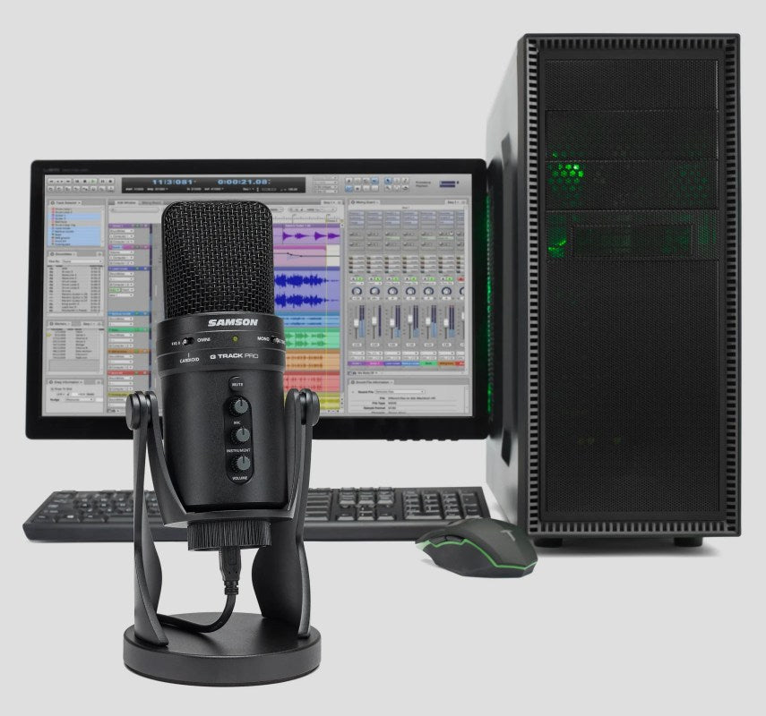 Samson G-Track Pro Mikrofon USB Profesional dengan Antarmuka-Audio / Audio Interface