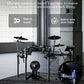 Donner Beat Max Electronic Drum Set, Electric Drum Kit with 12″ Quiet Mesh Drum Pads, 14″ Cymbals w/Choke, 100 Kits and 1100+ Sounds, Sticks, USB MIDI, DONNER PLAY app (5 Pads, 4Cymbals)
