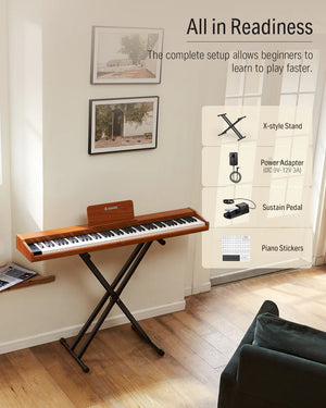 Digital Piano Donner DEP-1S Retro Wood w/stand