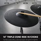 Donner Beat Max Electronic Drum Set, Electric Drum Kit with 12″ Quiet Mesh Drum Pads, 14″ Cymbals w/Choke, 100 Kits and 1100+ Sounds, Sticks, USB MIDI, DONNER PLAY app (5 Pads, 4Cymbals)