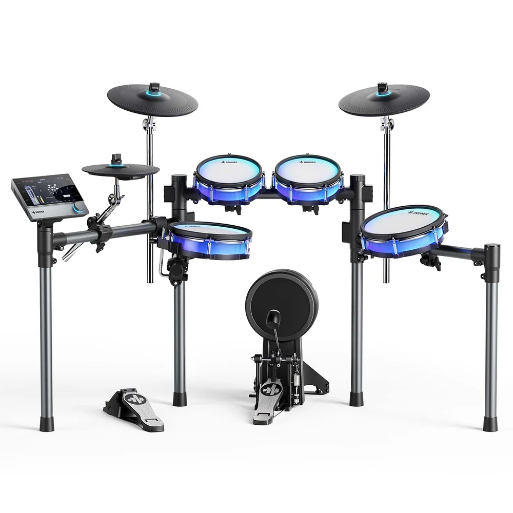 Donner Back Beat Electric Drum Set with High-Tech 7-inch Touchscreen