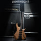 Donner HLX-500 Headless Electric Guitar - Wooden / Natural
