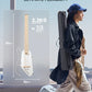 Donner Hush-I Pro Silent Acoustic Guitar Portable / Travel Acoustic Guitar Kit with Sound Effects - White