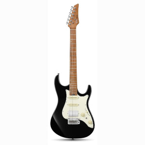 Donner DST-550 Black, 39-inch ST Gitar Elektrik, H-S-S Pickup, Solid Double-Cut Poplar Body