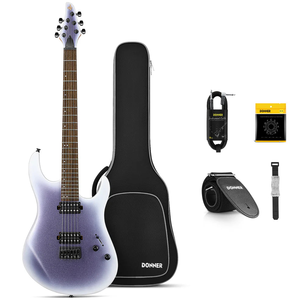 Donner DMT-101B Metal Purple Burst w/Bag, Cable, Strap, String