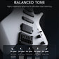 Donner HLX-500 Headless Electric Guitar - White
