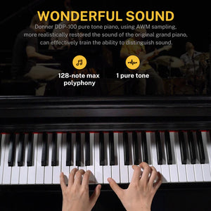 Donner DDP-100 88-Tuts Piano Digital Upright - Hitam