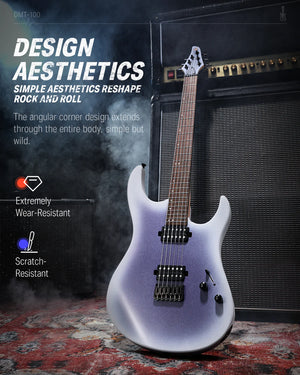 Donner DMT-101 Gradient Matte Metal Electric Guitar Kit for Rock