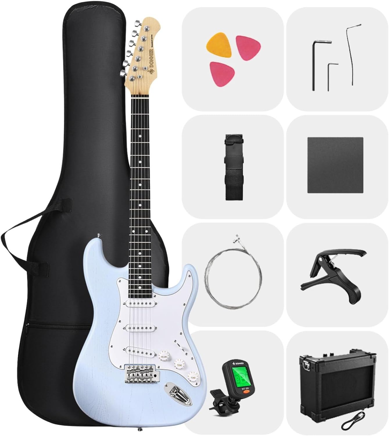 Donner DST-80 Electric Guitar - Sonic Blue
