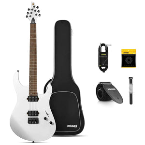 Donner DMT-100W Electric Guitar - Matte White