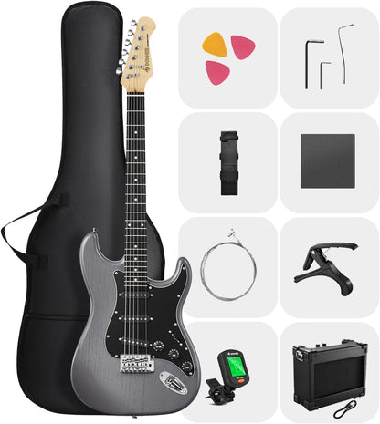 Donner DST-80 Electric Guitar - Matte Black