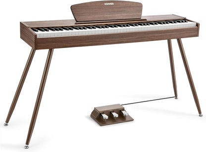 Donner DDP-80 Piano Digital Walnut Wood, 88 Key Weighted Ukuran Penuh