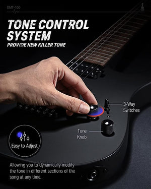 Donner DMT-100B Electric Guitar - Matte Black