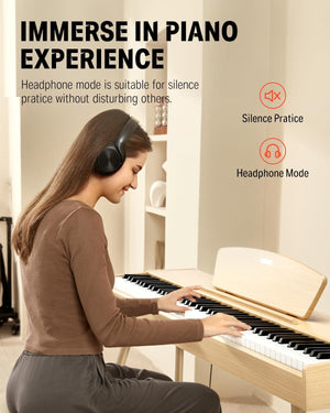Donner DDP-80 88 Key Weighted Digital Piano - Natural