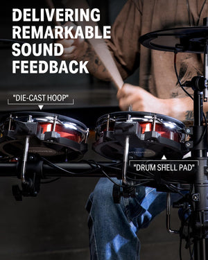 Donner DED-200 MAX Set Drum Elektronik dengan Mesh Head