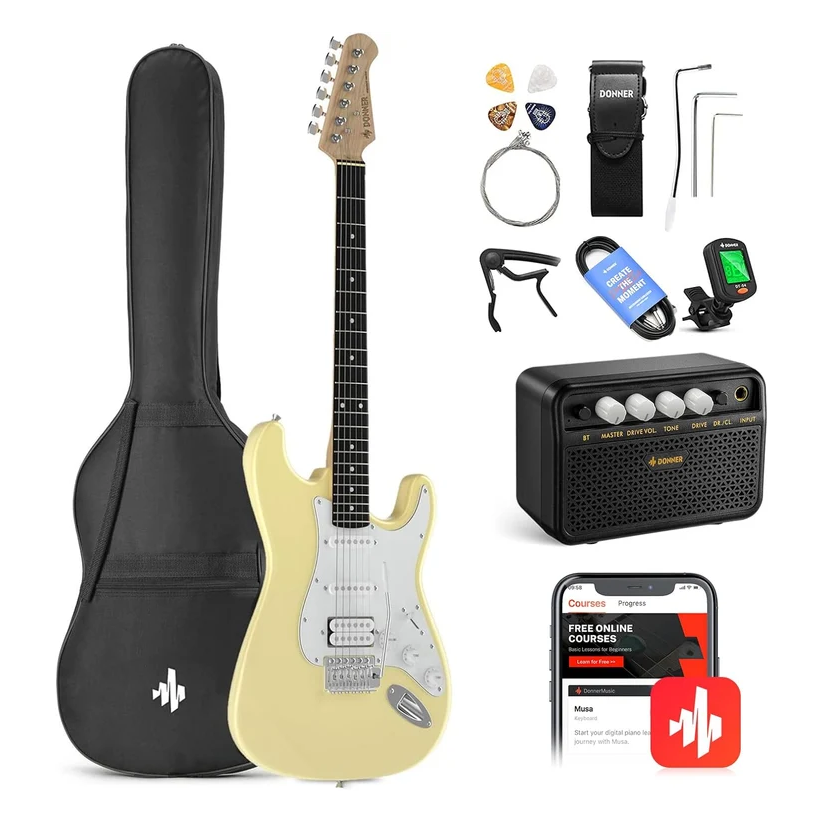 Donner DST-100 Electric Guitar - Vintage White