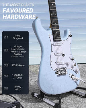 Donner DST-80 Electric Guitar - Sonic Blue