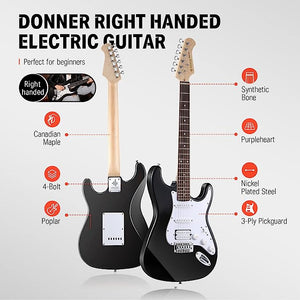 Donner DST-100 Electric Guitar - Black