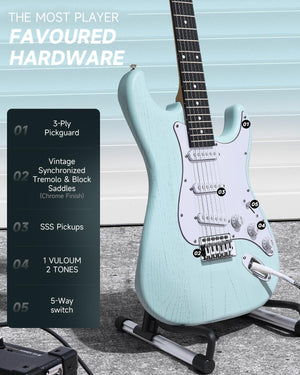 Donner DST-80 Electric Guitar - Surf Green