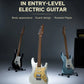 Donner DST-550 White, 39-inch ST Gitar Elektrik, H-S-S Pickup, Solid Double-Cut Poplar Body
