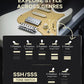 Donner DST-550 White, 39-inch ST Gitar Elektrik, H-S-S Pickup, Solid Double-Cut Poplar Body