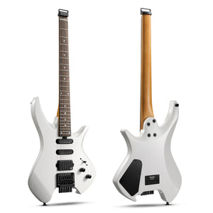 Donner HLX-500 Headless Electric Guitar - White