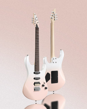 Donner DMT-66 Electric Guitar - Pink-White gradient