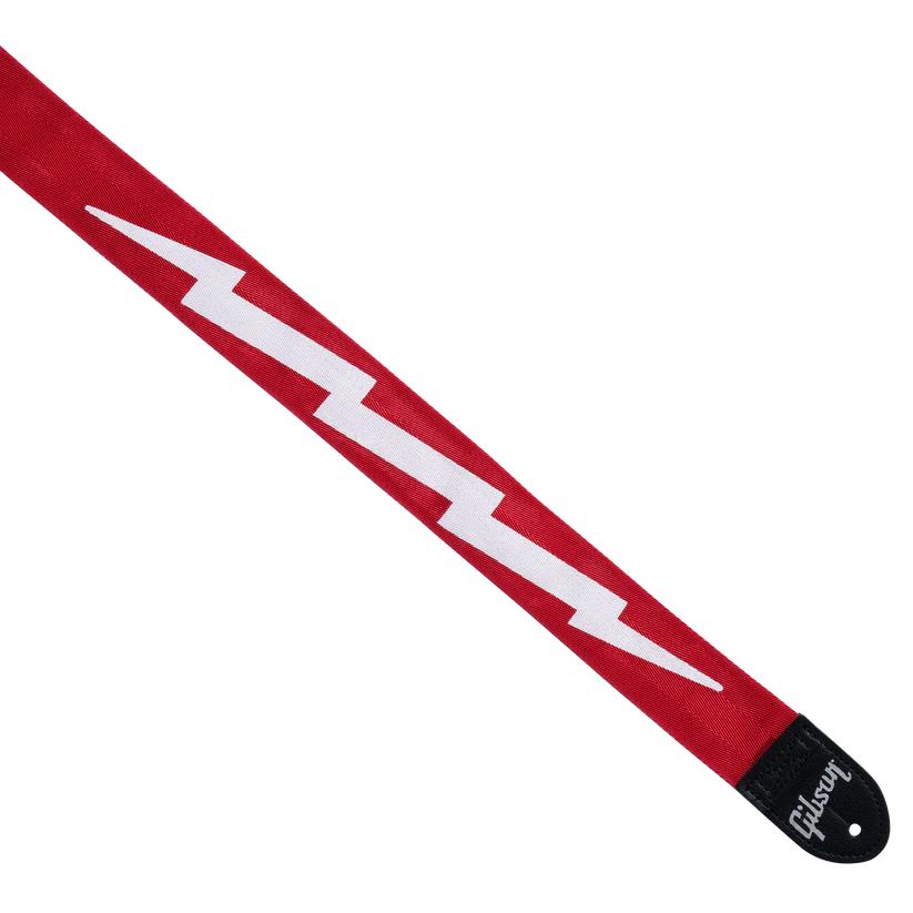 Guitar Strap GIBSON The Lightning Bolt Seatbelt, Red ASGSBL-20
