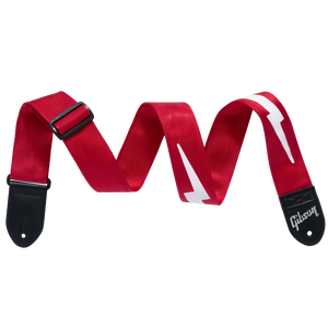 Guitar Strap GIBSON The Lightning Bolt Seatbelt, Red ASGSBL-20