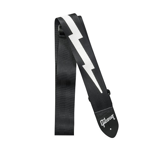 Guitar Strap GIBSON The Lightning Bolt Seatbelt, Black ASGSBL-10