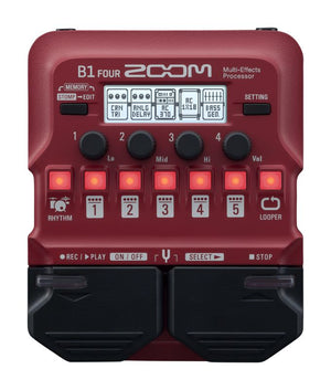 Zoom B1 FOUR Bass Multi-Effects Pedals