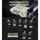 Donner DST-550 Black, 39-inch ST Gitar Elektrik, H-S-S Pickup, Solid Double-Cut Poplar Body