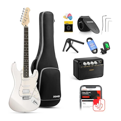 Donner DST-152W Electric Guitar - White