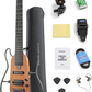 Donner HUSH-X Electric Guitar Travel Kit - Natural