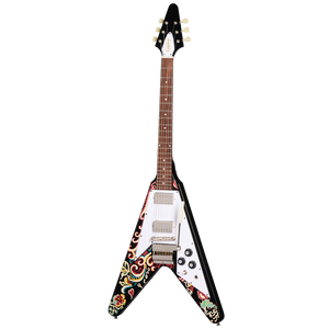 Epiphone Jimi Hendrix™ "Love Drops" Flying V, Ebony