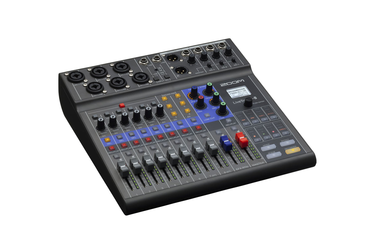 Zoom LiveTrak L-8 8-channel mixer for Podcasting, Music and Beyond