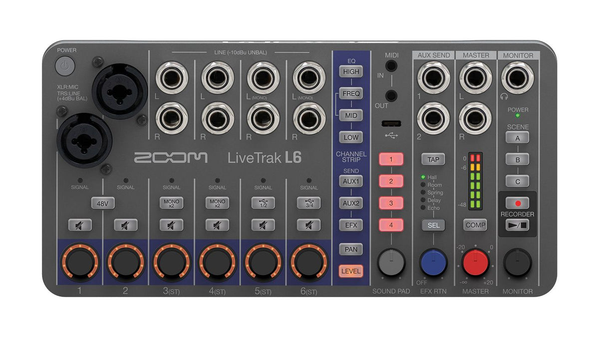 Zoom LiveTrak L6 10-Track Digital Mixer / Recorder