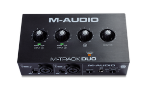 M-Audio M-Track Duo 48-KHz, 2-channel USB Audio Interface with 2 Combo Inputs with Crystal Preamps, and Phantom Power